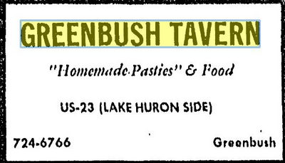 Greenbush Tavern - May 1974 Ad (newer photo)